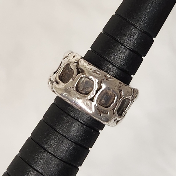 Vintage 50s Silver Pinky Ring - Picture 3 of 7